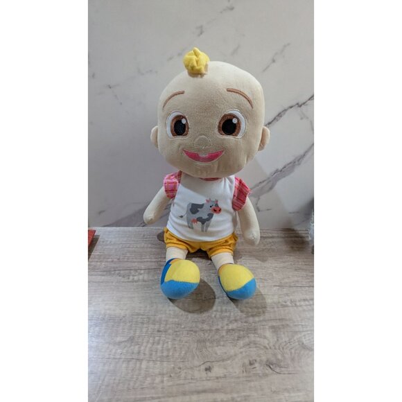 Cocomelon JJ Plush Doll 16" Stuffed Toy With Cow Shirt & Yellow Shorts - Picture 5 of 8